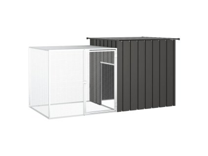 Klec pro králíky antracitová 200 x 91 x 100 cm pozinkovaná ocel