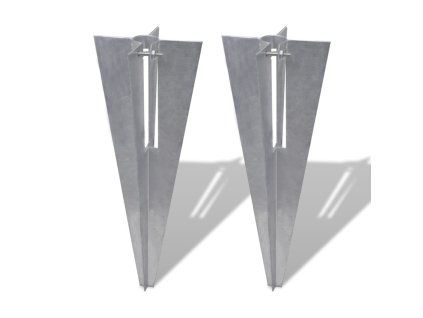 Hroty pro plotové sloupky 2 ks ocel 140595