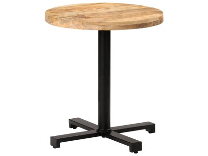 Bistro stůl kulatý Ø 70 x 75 cm hrubé mangovníkové dřevo