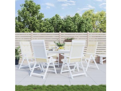 Podušky na židli s vysokým opěradlem 6 ks krémové látka oxford