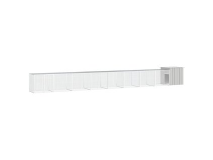 Klec pro kuřata šedá 900 x 91 x 100 cm pozinkovaná ocel