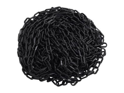 Výstražný řetěz černý 30 m Ø 4 mm plast