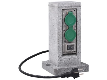 Zahradní zásuvka se senzorem stmívání sloupek plast