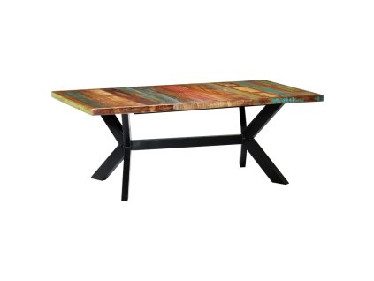 Jídelní stůl 200 x 100 x 75 cm masivní recyklované dřevo