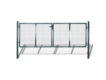 Plotová branka ocelová 300 x 100 cm zelená