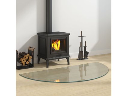 Skleněná deska pod kamna půlkruhová 1 200 x 600 mm