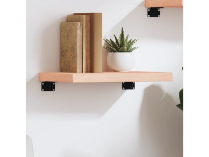 Nástěnná police 40x30x(2-4) cm neošetřené masivní dubové dřevo