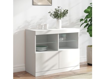 Příborník s LED osvětlením bílý 81 x 37 x 67 cm