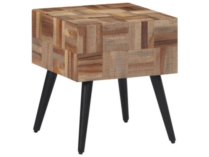 Odkládací stolek 40 x 40 x 45 cm masivní recyklovaný teak