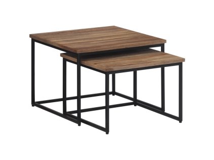 Hnízdové konferenční stolky 2 ks masivní teakové dřevo