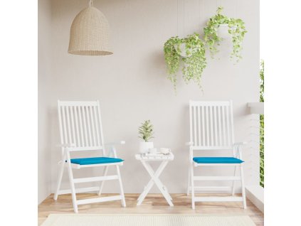 Podušky na zahradní židli 2 ks modré 50x50x3 cm látka oxford