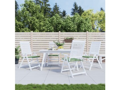 Podušky na židli 4 ks vzor listů 40x40x4 cm textil