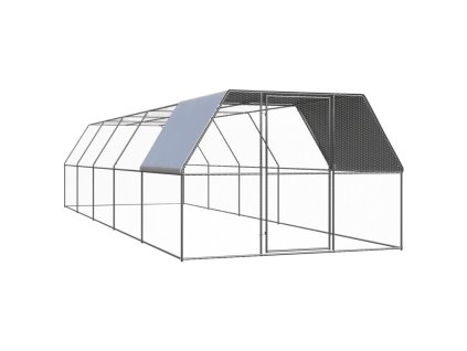 Venkovní klec pro kuřata 3 x 10 x 2 m pozinkovaná ocel
