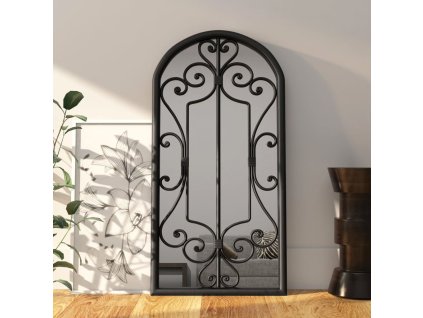 Zrcadlo černé 70 x 30 cm železo do interiéru