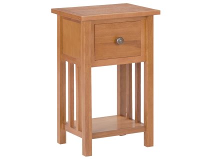 Stolek na časopisy se zásuvkou 35x27x55 cm masivní dubové dřevo