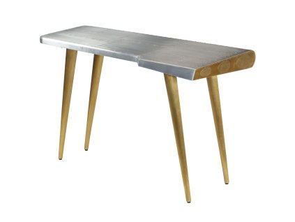 Letecký psací stůl vintage ve stylu letadla 120 x 60 x 76 cm