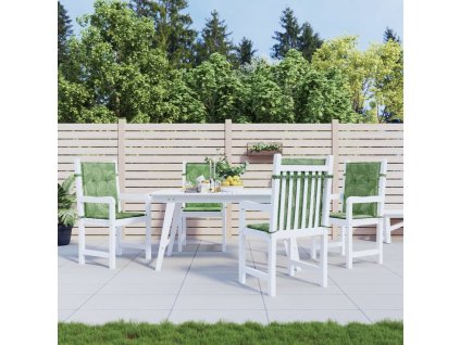 Podušky na židli s nízkým opěradlem 4 ks vzor listů textil