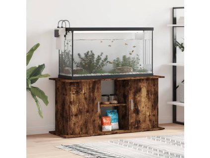 Stojan na akvárium kouřový dub 121x41x58 cm kompozitní dřevo