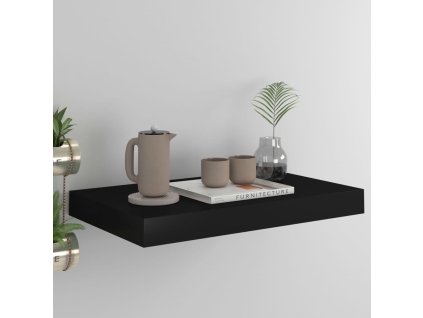 Plovoucí nástěnná police černá 40 x 23 x 3,8 cm MDF