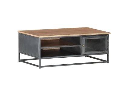 Konferenční stolek šedý 90 x 50 x 35 cm masivní akáciové dřevo