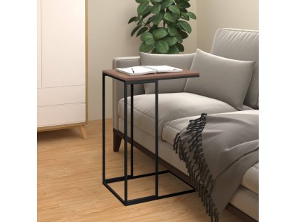 Odkládací stolek černý 40 x 30 x 59 cm kompozitní dřevo