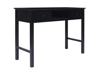Psací stůl černý 108 x 45 x 76 cm masivní pavlovnie