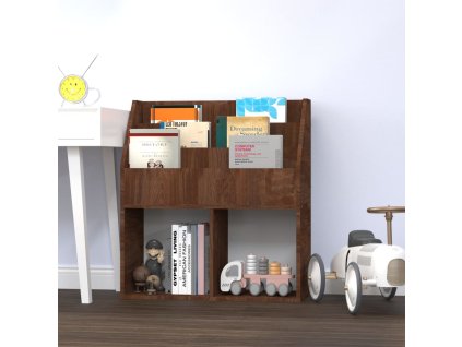 Dětský regál na časopisy hnědý dub 71 x 30 x 78,5 cm kompozit