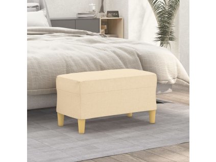Lavice krémová 70 x 35 x 41 cm textil