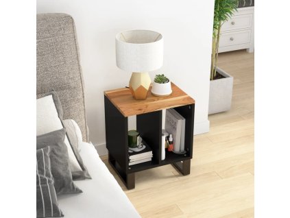 Odkládací stolek 40 x 31 x 46 cm masivní akácie a kompozit