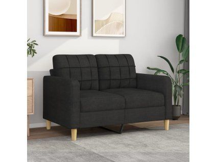 2místná pohovka černá 120 cm textil 359087