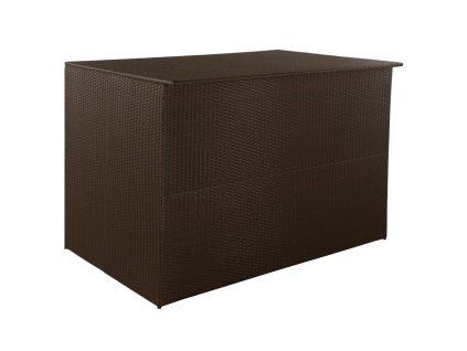 Zahradní úložný box hnědý 150 x 100 x 100 cm polyratan