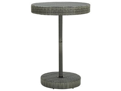 Zahradní stůl šedý 75,5 x 106 cm polyratan