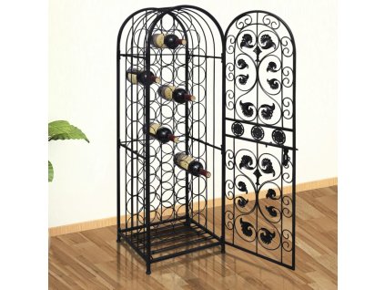 Stojan na víno na 45 lahví kovový