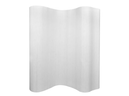 Paraván bambusový bílý šířka 250 cm výška 165 cm