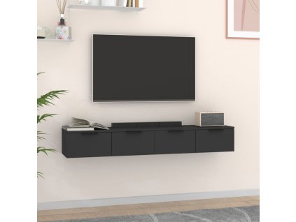 Nástěnné skříňky 2 ks černé 68 x 30 x 20 cm kompozitní dřevo