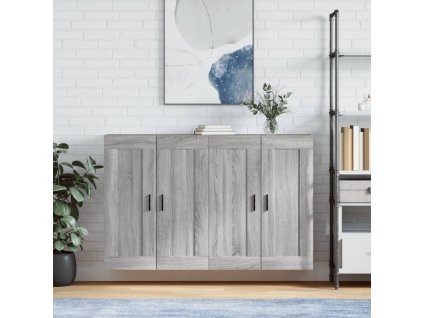 Nástěnné skříňky 2 ks šedé sonoma kompozitní dřevo