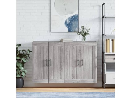 Nástěnné skříňky 2 ks šedé sonoma kompozitní dřevo