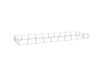 Psí kotec stříbrný 30 m² ocel