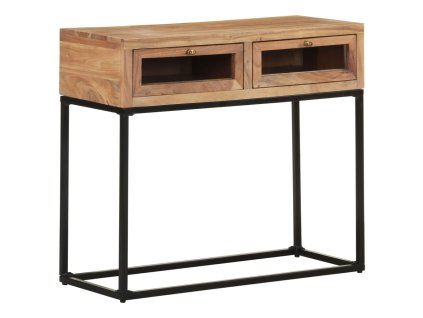 Konzolový stolek 90 x 35 x 76 cm masivní akáciové dřevo