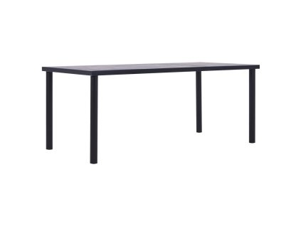 Jídelní stůl černý a betonově šedý 200 x 100 x 75 cm MDF