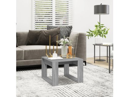 Odkládací stolek šedý sonoma 50 x 50 x 35 cm kompozitní dřevo