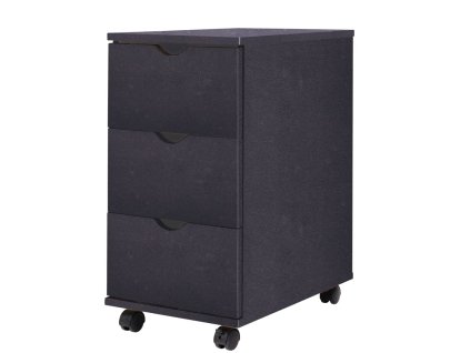 Zásuvková skříňka 33 x 45 x 60 cm černá