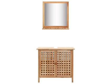 Skříňka pod umyvadlo se zrcadlem masivní ořechové dřevo