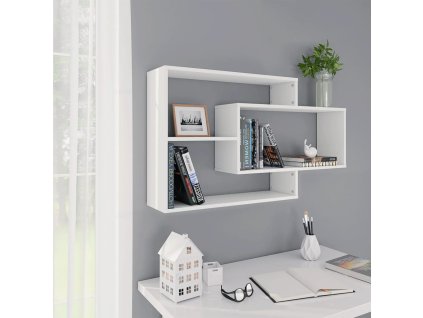 Nástěnné police bílé 104 x 20 x 58,5 cm kompozitní dřevo