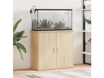 Stojan na akvárium, dub sonoma, 81 x 36 x 73 cm, konstrukční dřevo