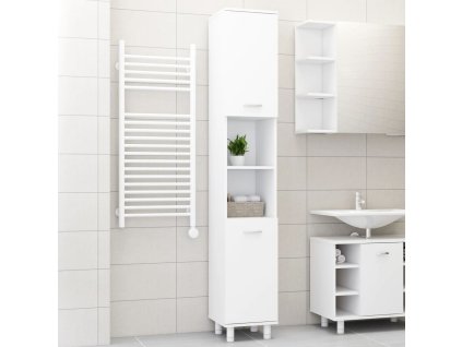 Koupelnová skříňka bílá 30 x 30 x 179 cm kompozitní dřevo
