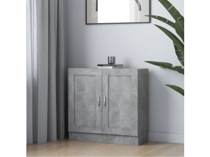 Knihovna betonově šedá 82,5 x 30,5 x 80 cm kompozitní dřevo