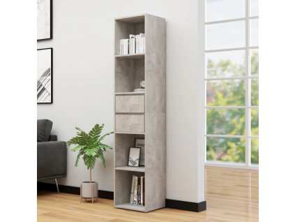 Knihovna betonově šedá 36 x 30 x 171 cm kompozitní dřevo