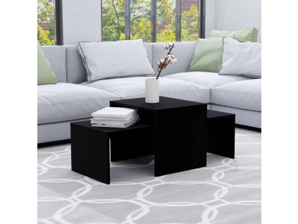 Set konferenčních stolků černý 100x48x40 cm kompozitní dřevo
