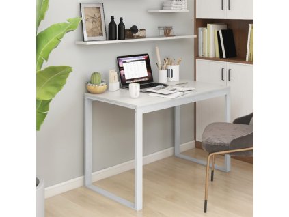 Počítačový stůl bílý 110 x 60 x 73 cm dřevotříska